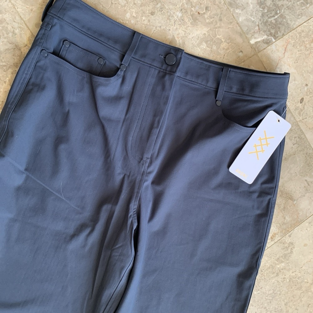 Rhone Women's Commuter Straight Leg Pant 12 Navy Blue 4 Way Stretch UPF 50+ NWT